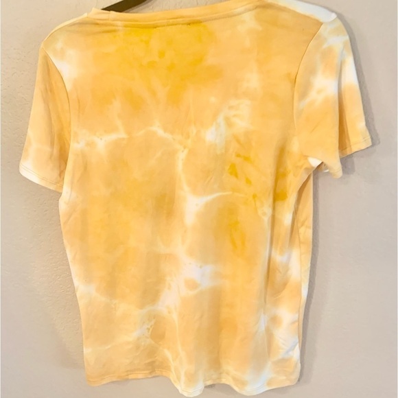NWT Tie Dye Shirt XL Extra Large Kids Freshman Yellow White Unisex Stretch - Picture 5 of 8
